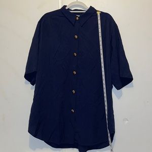 Plus size navy blue shirt vintage